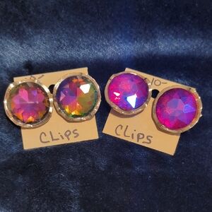 Colorful Clip-On Earrings
